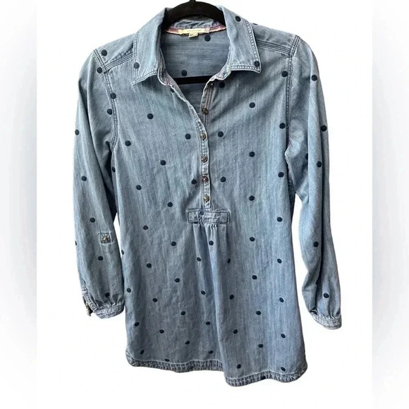 White Stuff EVA EMBROIDERED DENIM TUNIC Women’s Size 6 EUC - Picture 2 of 9